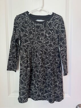 Old Navy Toddler 5T Long-Sleeve Halloween Dress with White Ghosts